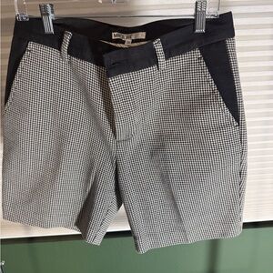Mr Turk Black and White hounds tooth shorts